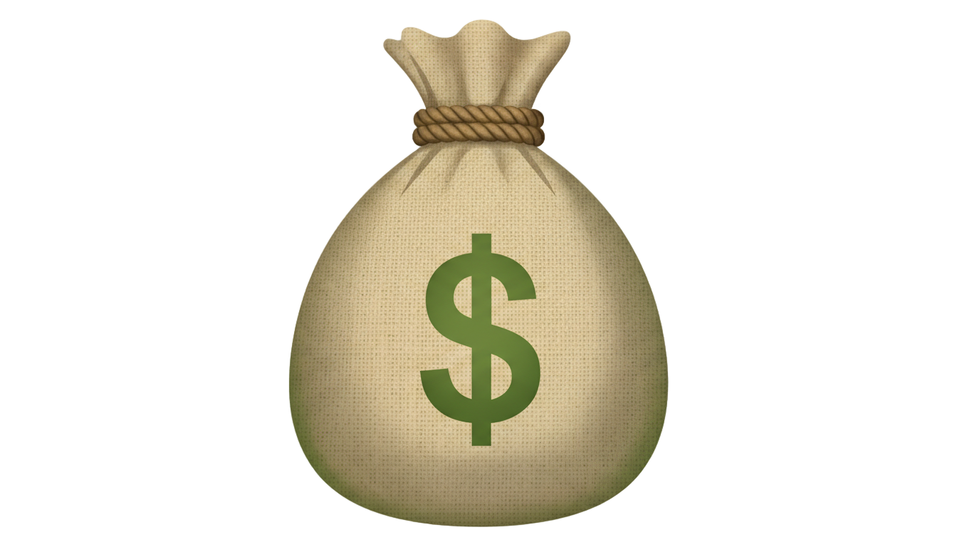 money bag icon png PNG transparent background