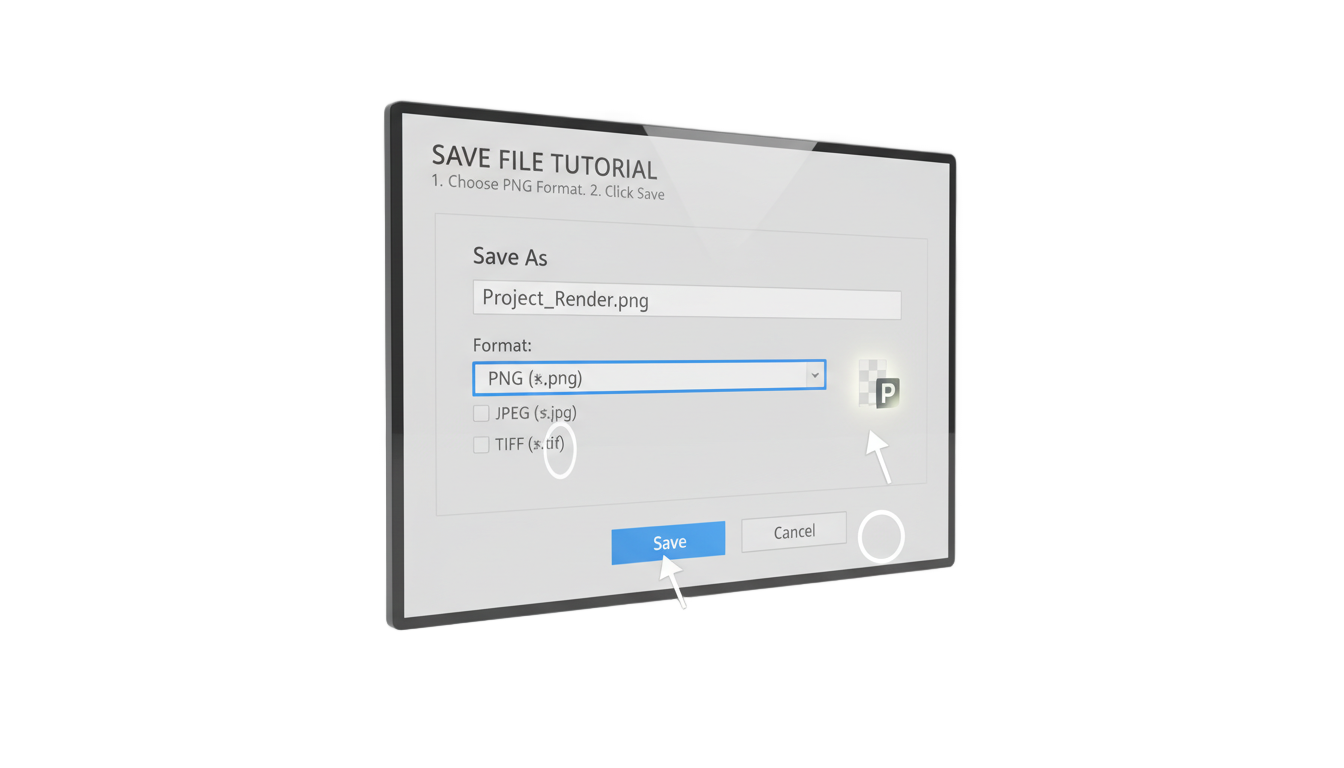 blender how to save rendered image as png PNG transparent background