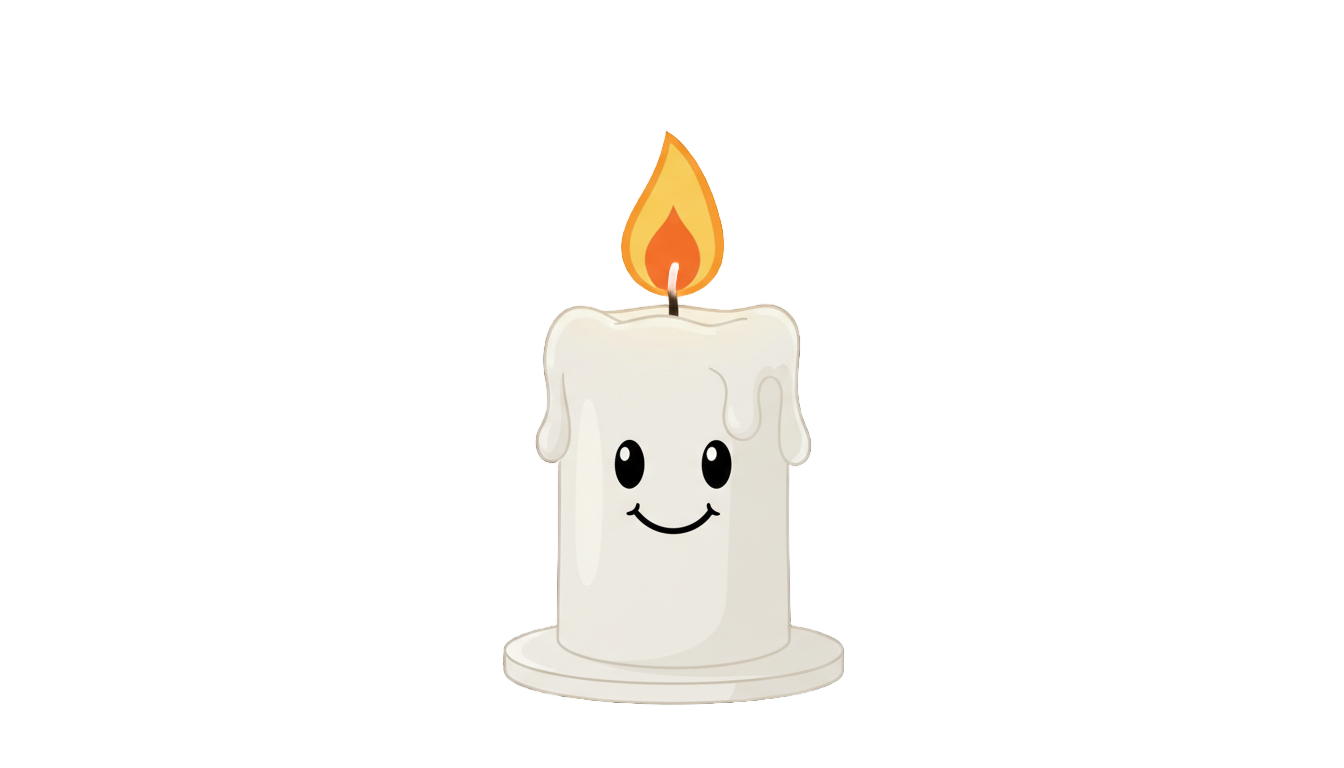 cartoon candle png PNG transparent background