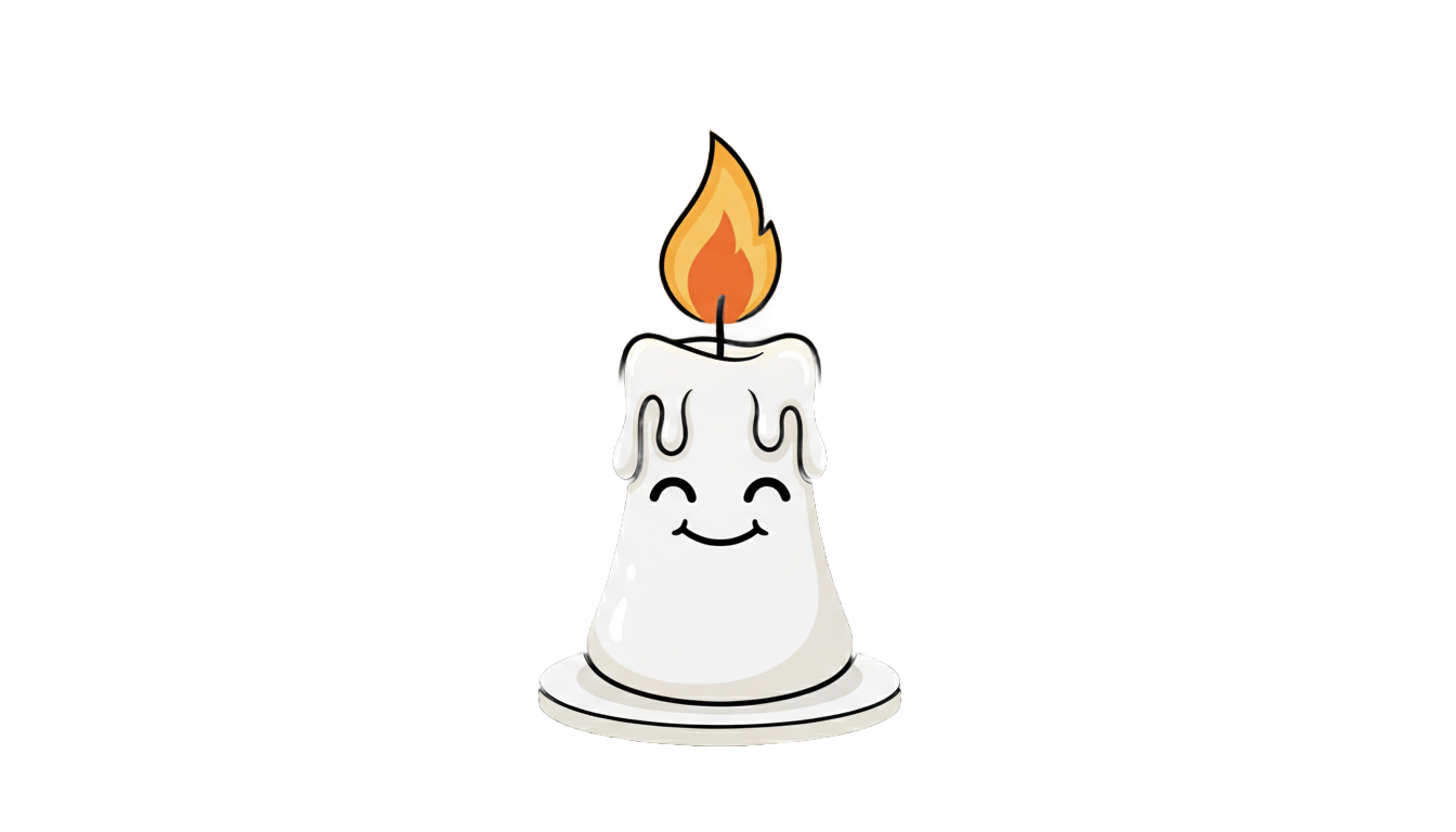cartoon candle png PNG transparent background