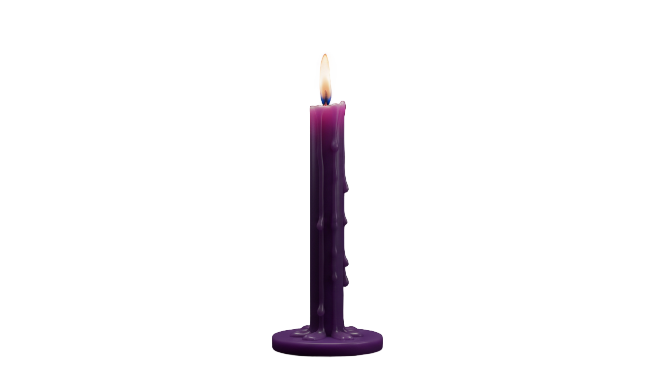 purple candle png PNG transparent background