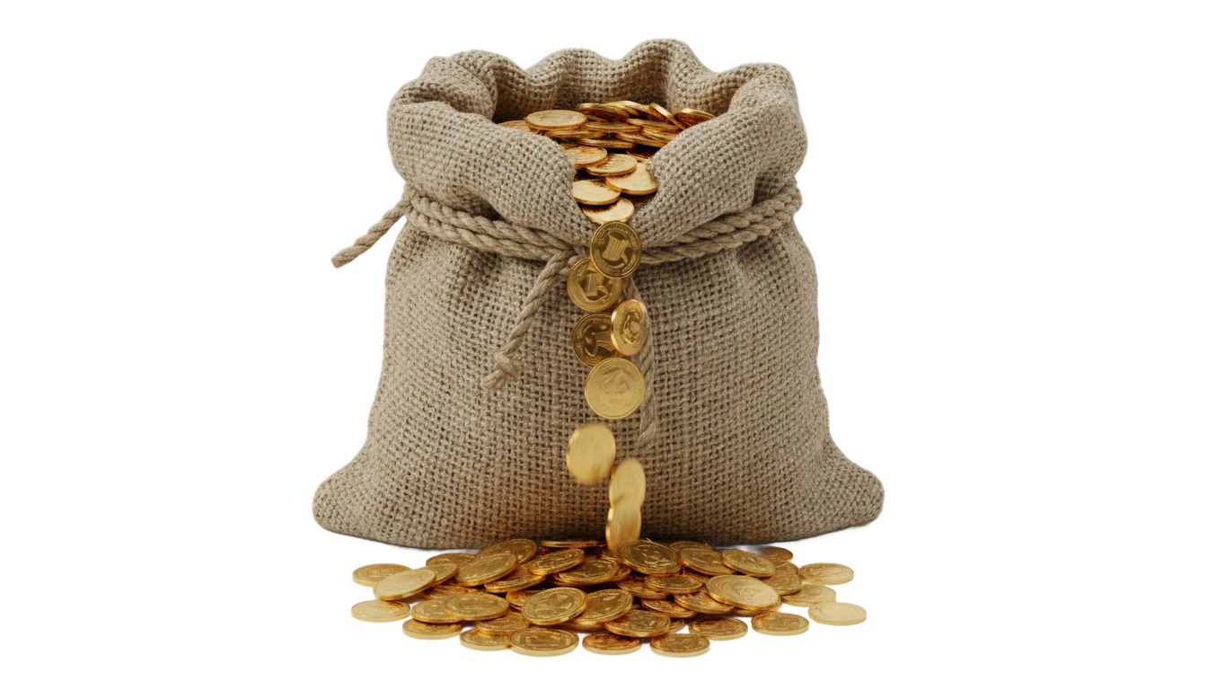 coin bag png PNG transparent background