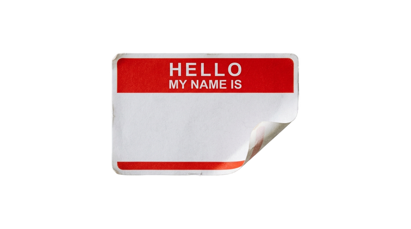 white name tag png PNG transparent background