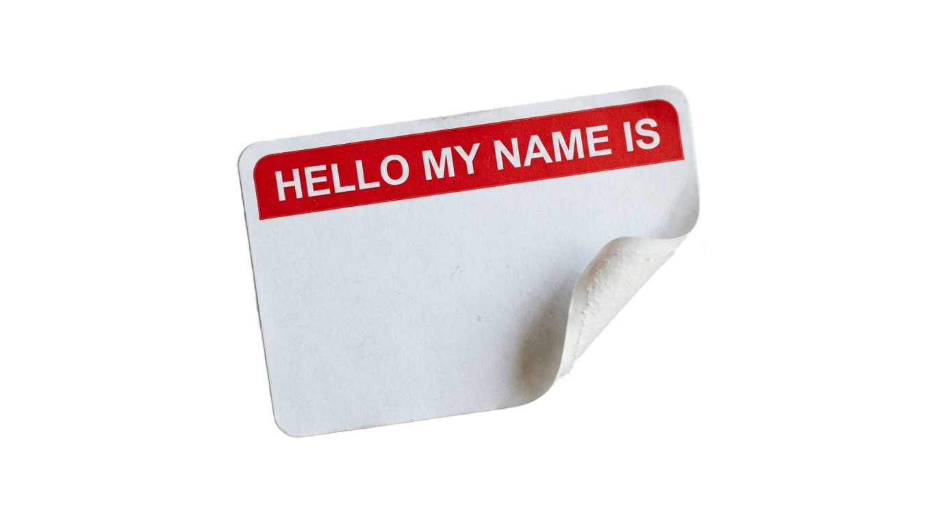 white name tag png PNG transparent background
