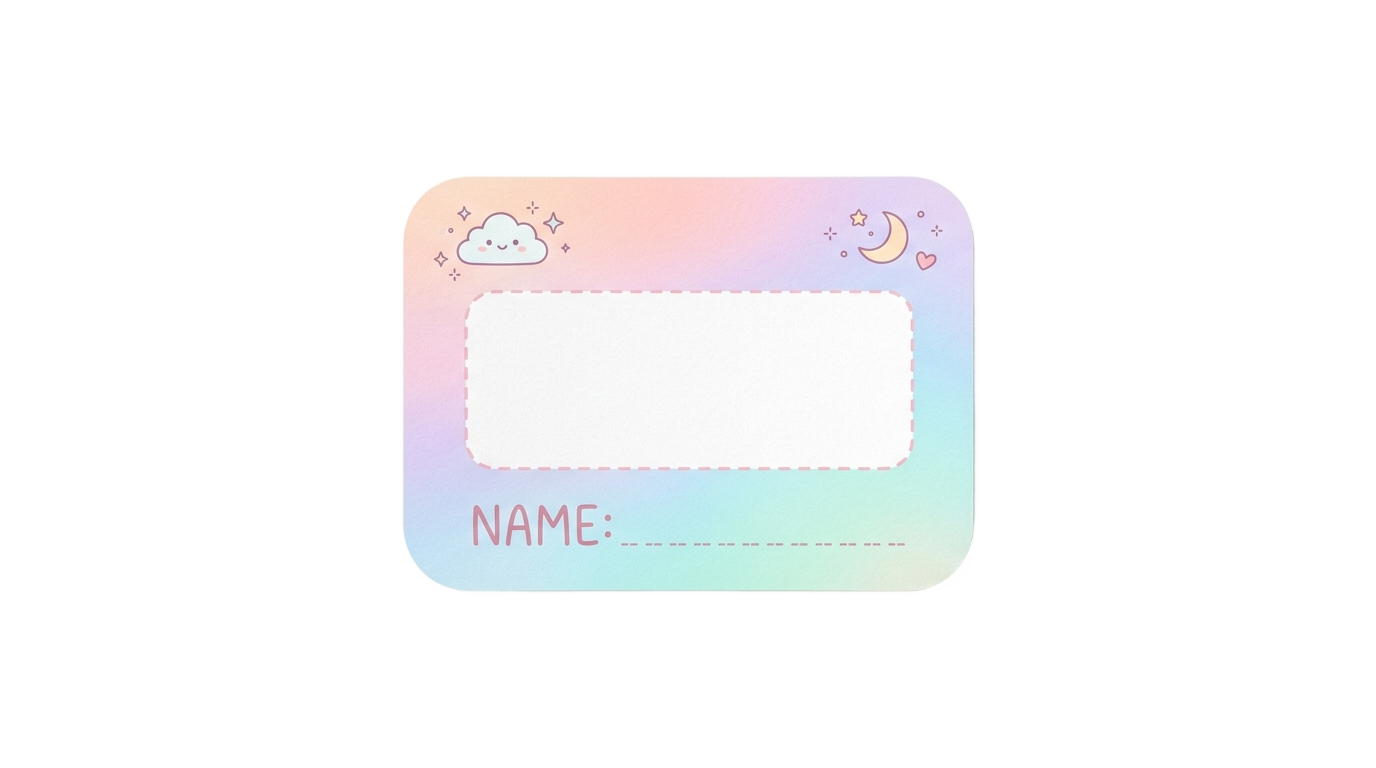 aesthetic name tag png PNG transparent background