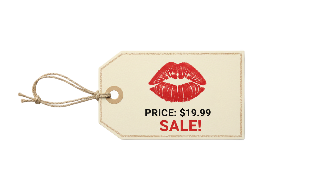price tag kiss png PNG transparent background