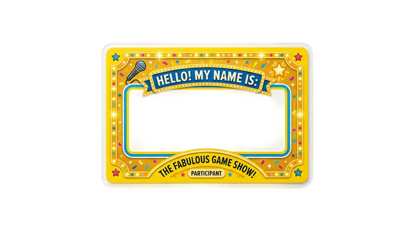 price is right name tag png PNG transparent background