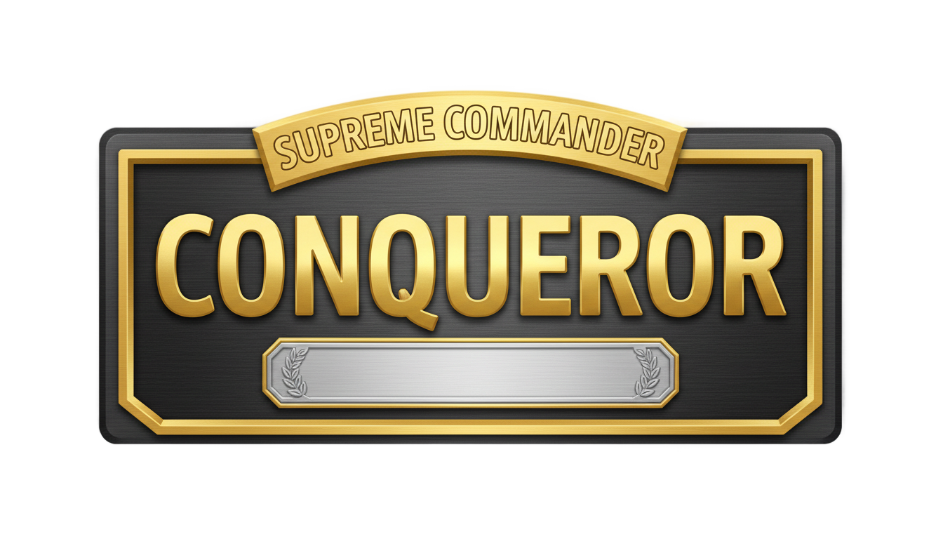 conqueror name tag png PNG transparent background