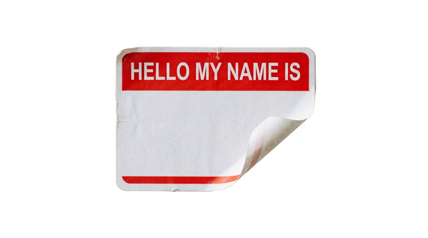 white name tag png PNG transparent background