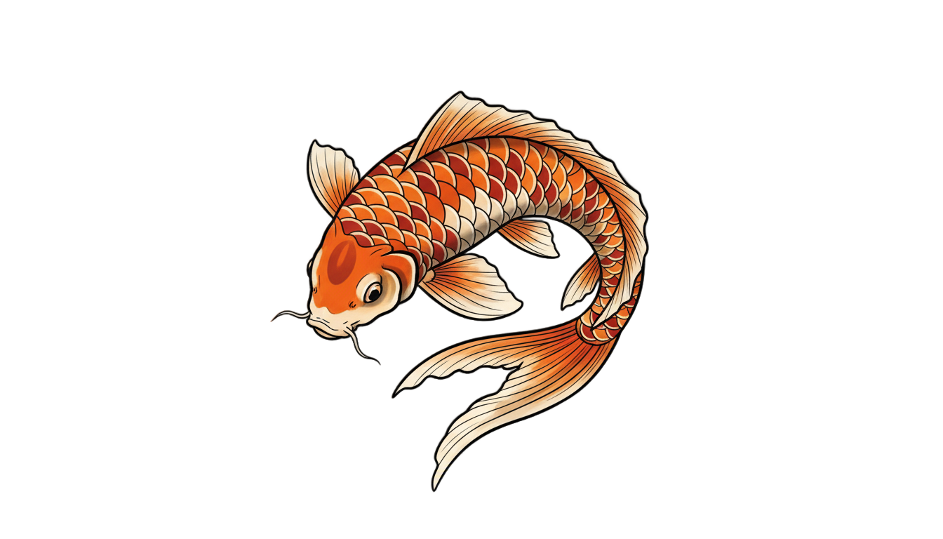 koi fish tattoo png PNG transparent background