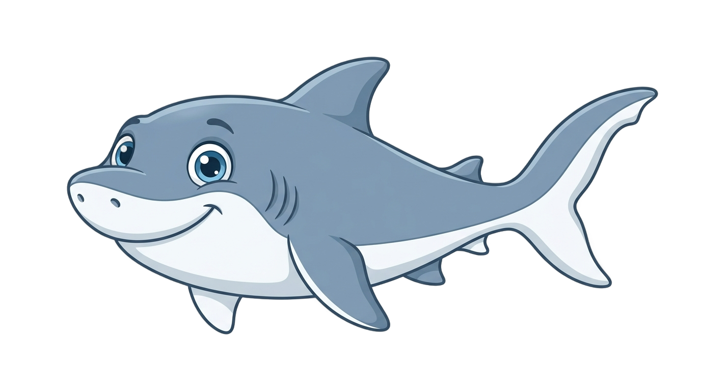 cute shark clipart png PNG transparent background