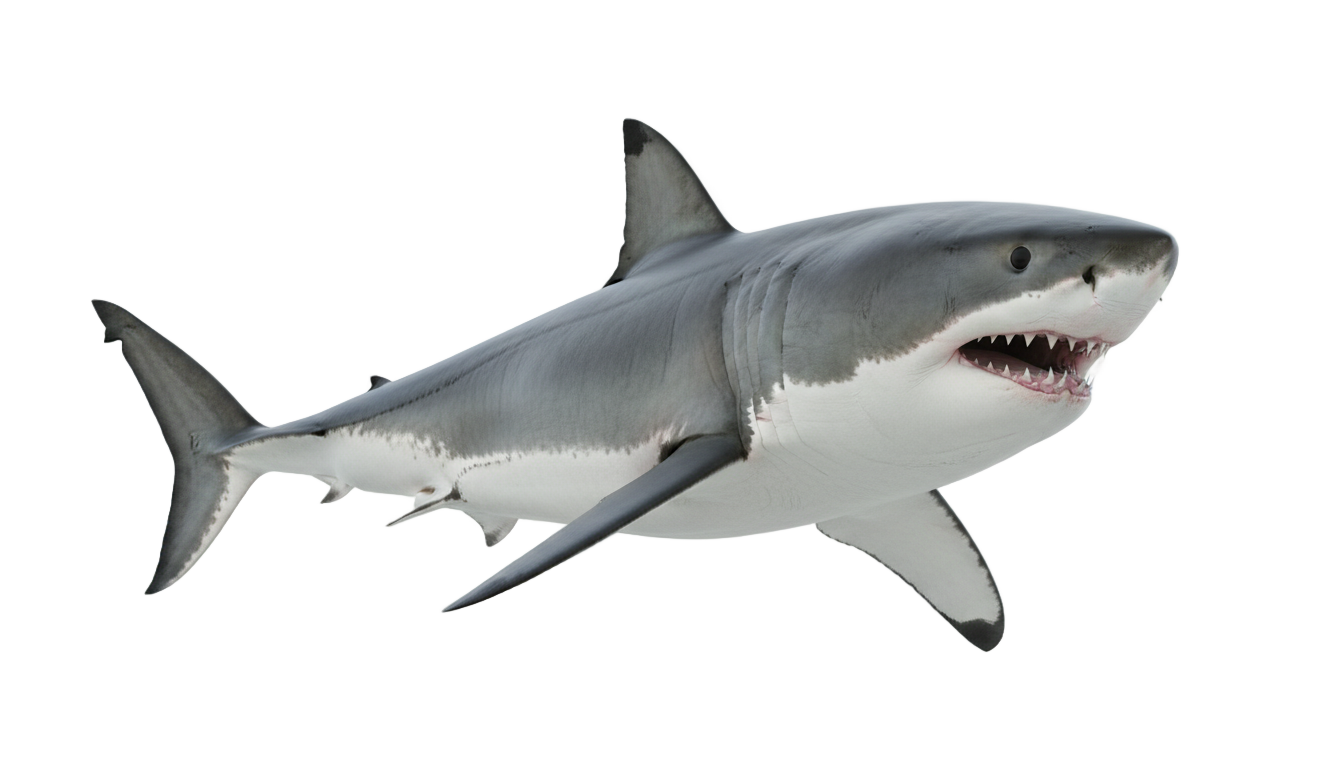 realistic shark png PNG transparent background