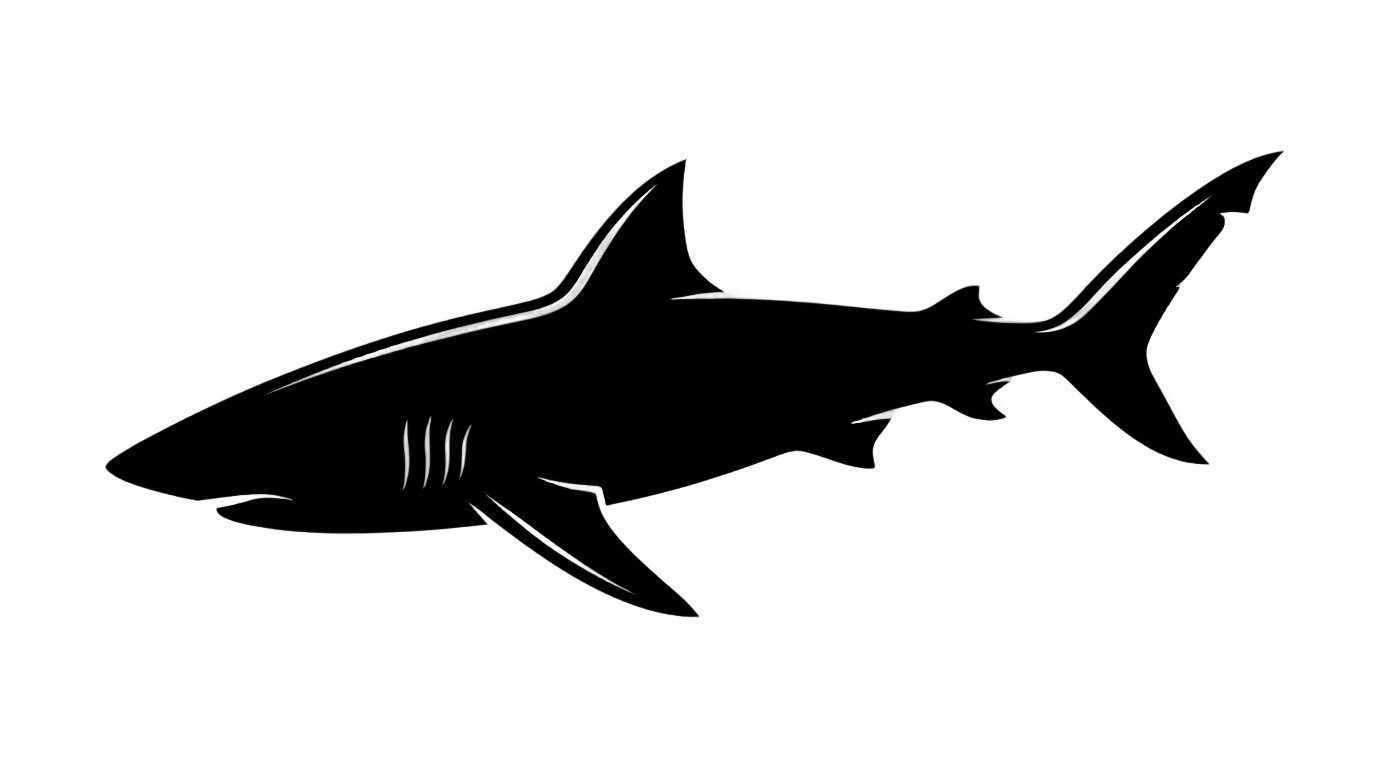 black shark logo png PNG transparent background