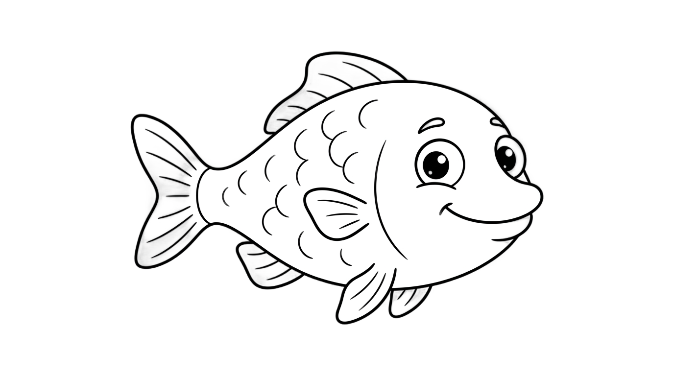 cute fish clipart black and white png PNG transparent background
