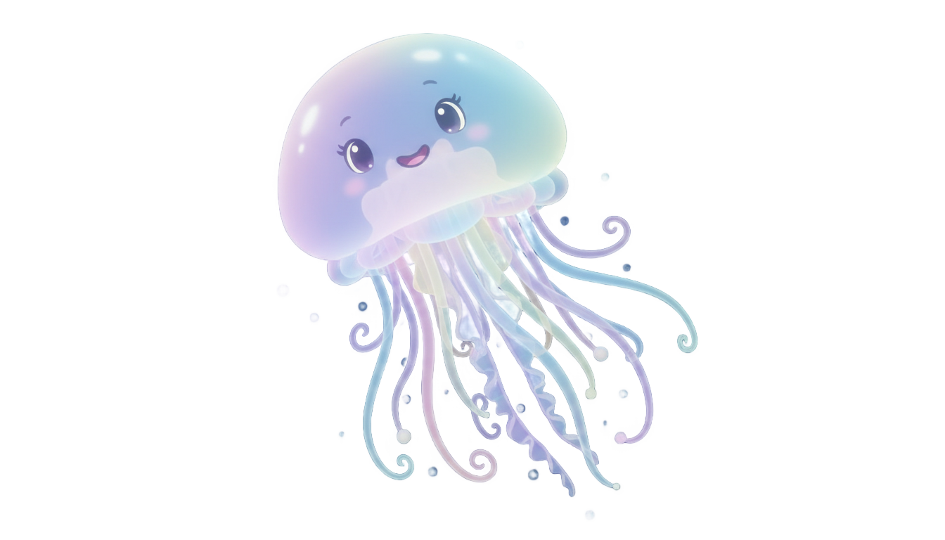 jellyfish cartoon png PNG transparent background