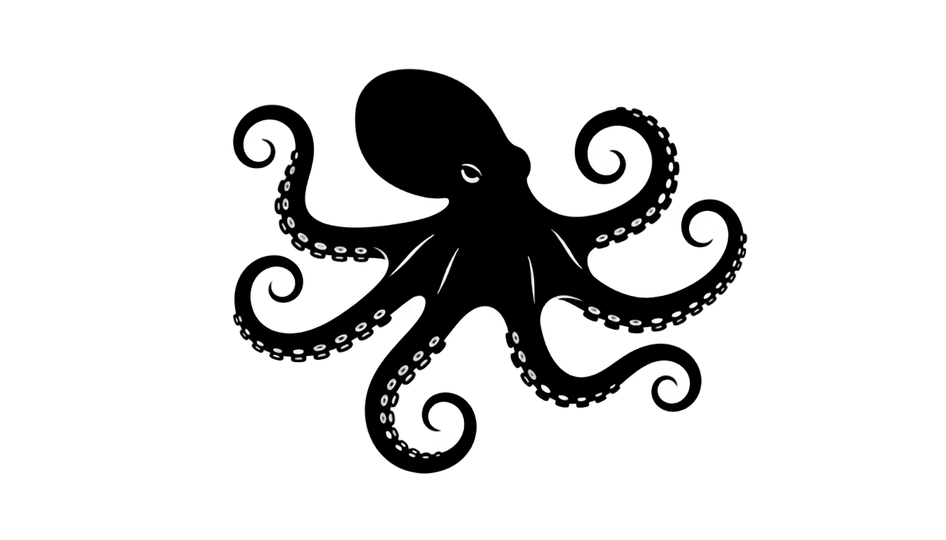 octopus silhouette png PNG transparent background