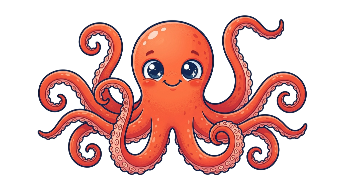 cute octopus clipart png PNG transparent background