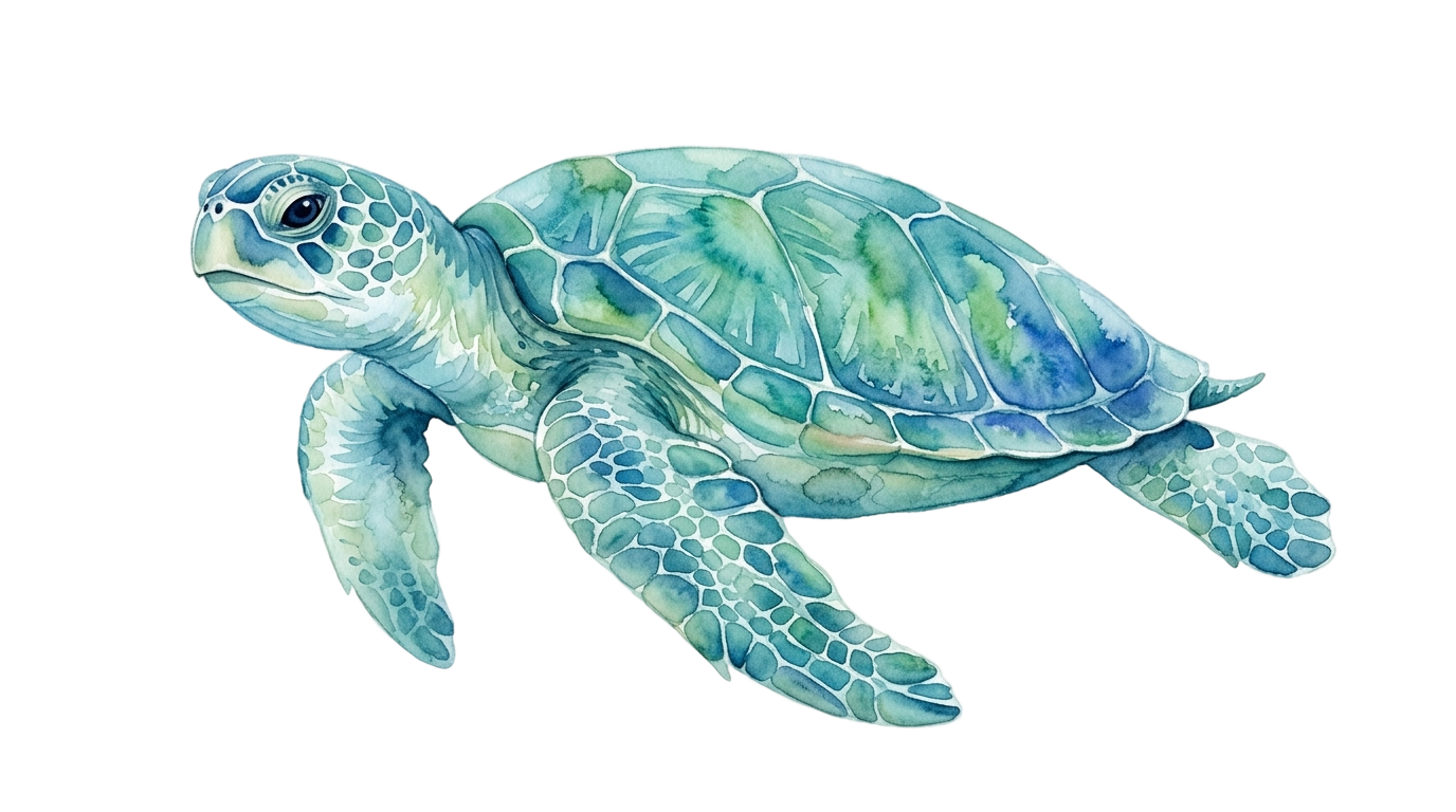 watercolor sea turtle png PNG transparent background