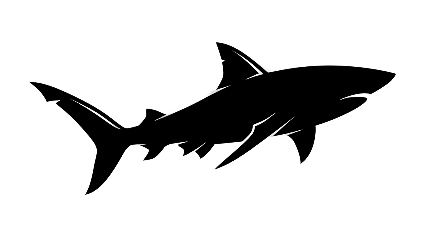 black shark logo png PNG transparent background