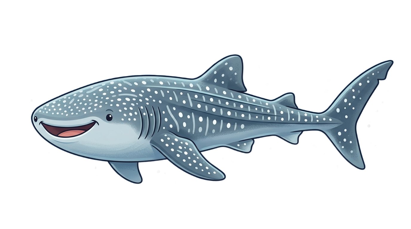 whale shark cartoon png PNG transparent background