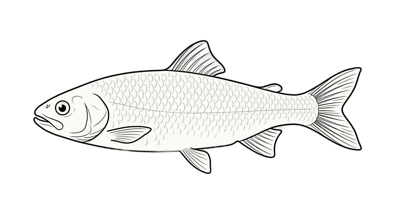 fish line art png PNG transparent background