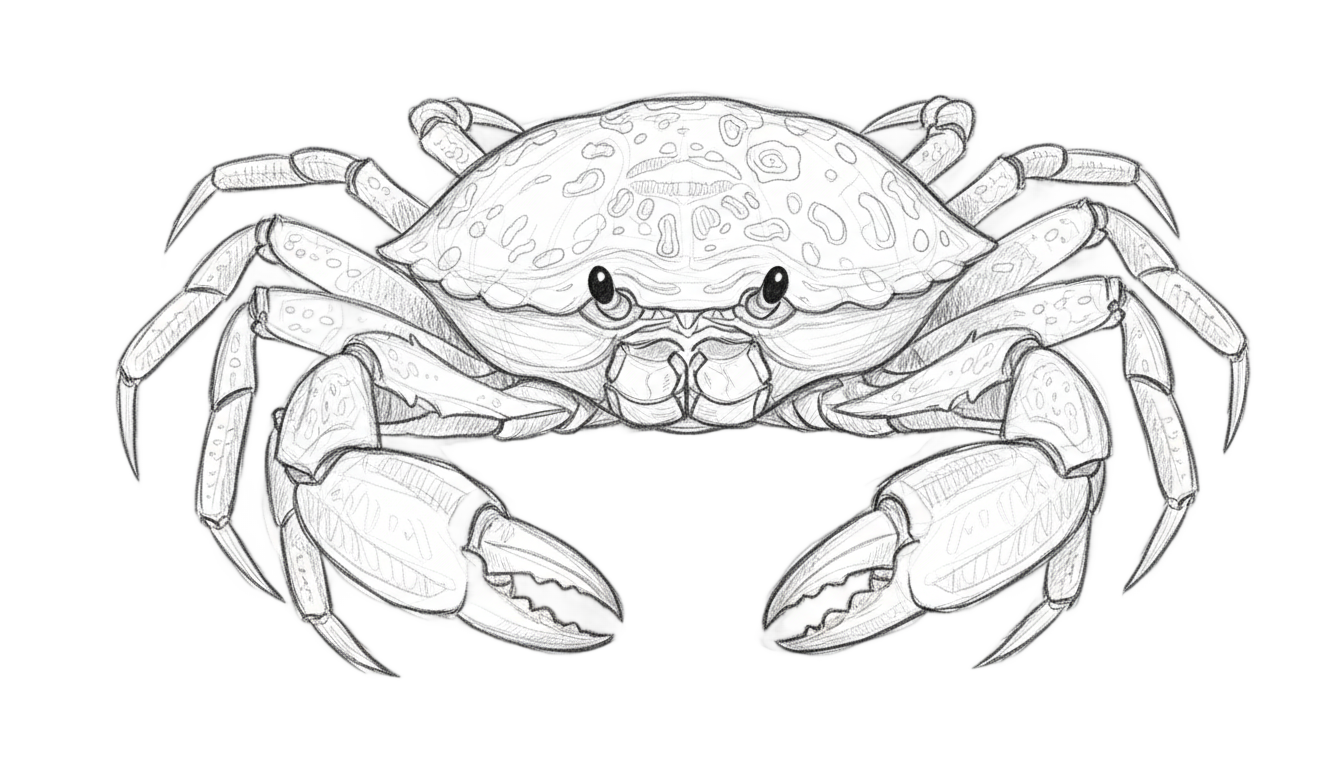 crab drawing png PNG transparent background
