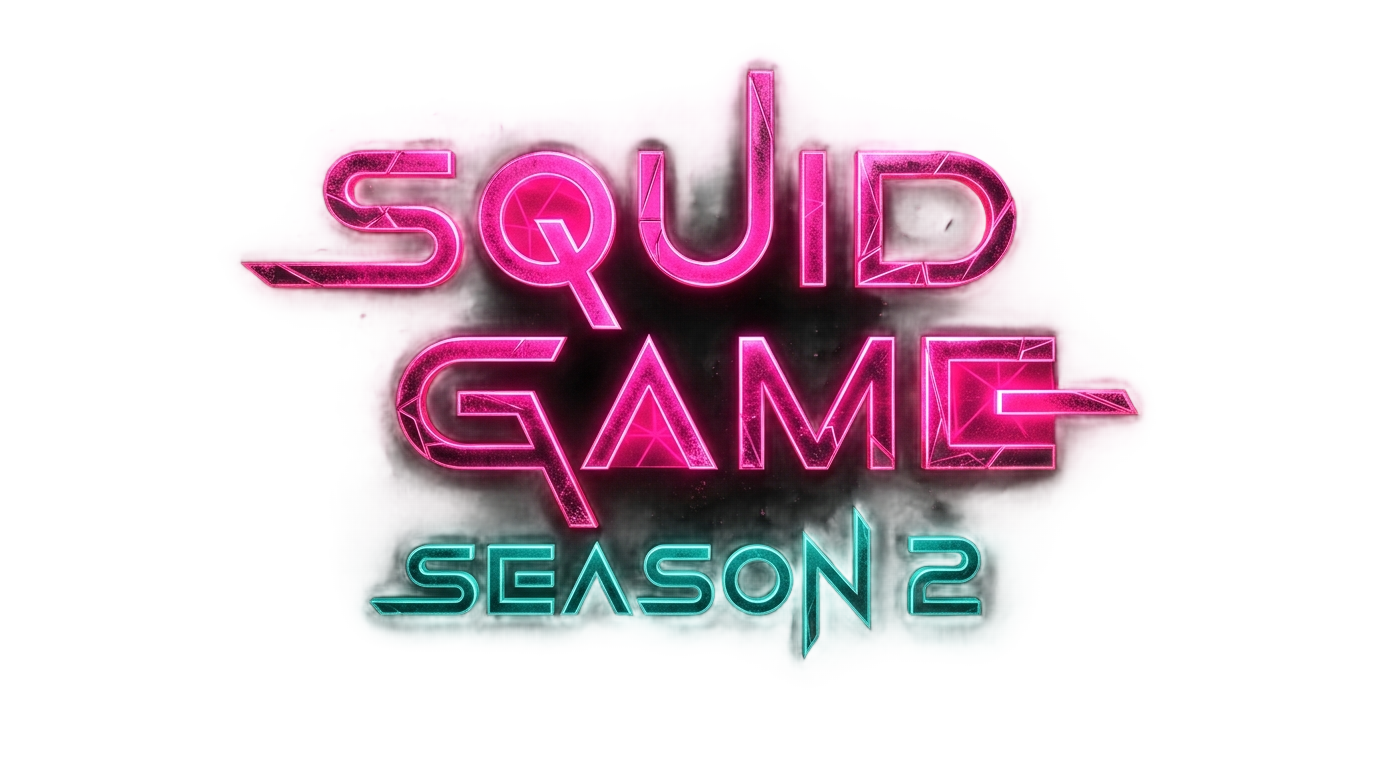 squid game season 2 text png PNG transparent background