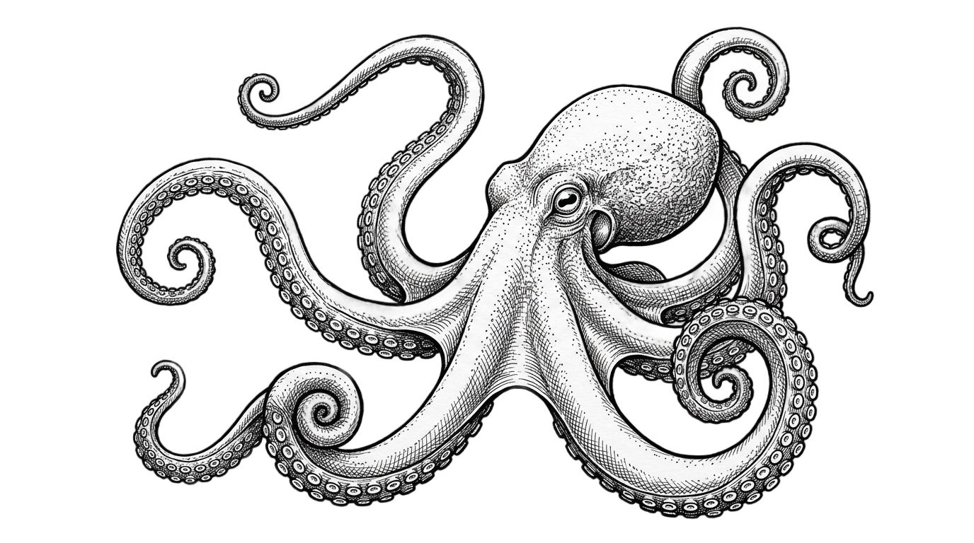 octopus drawing png PNG transparent background