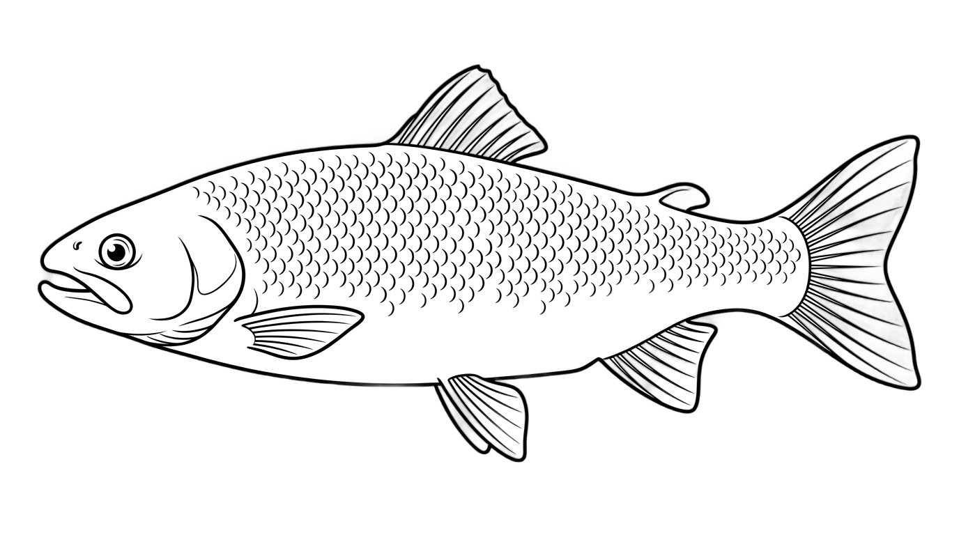 fish line art png PNG transparent background