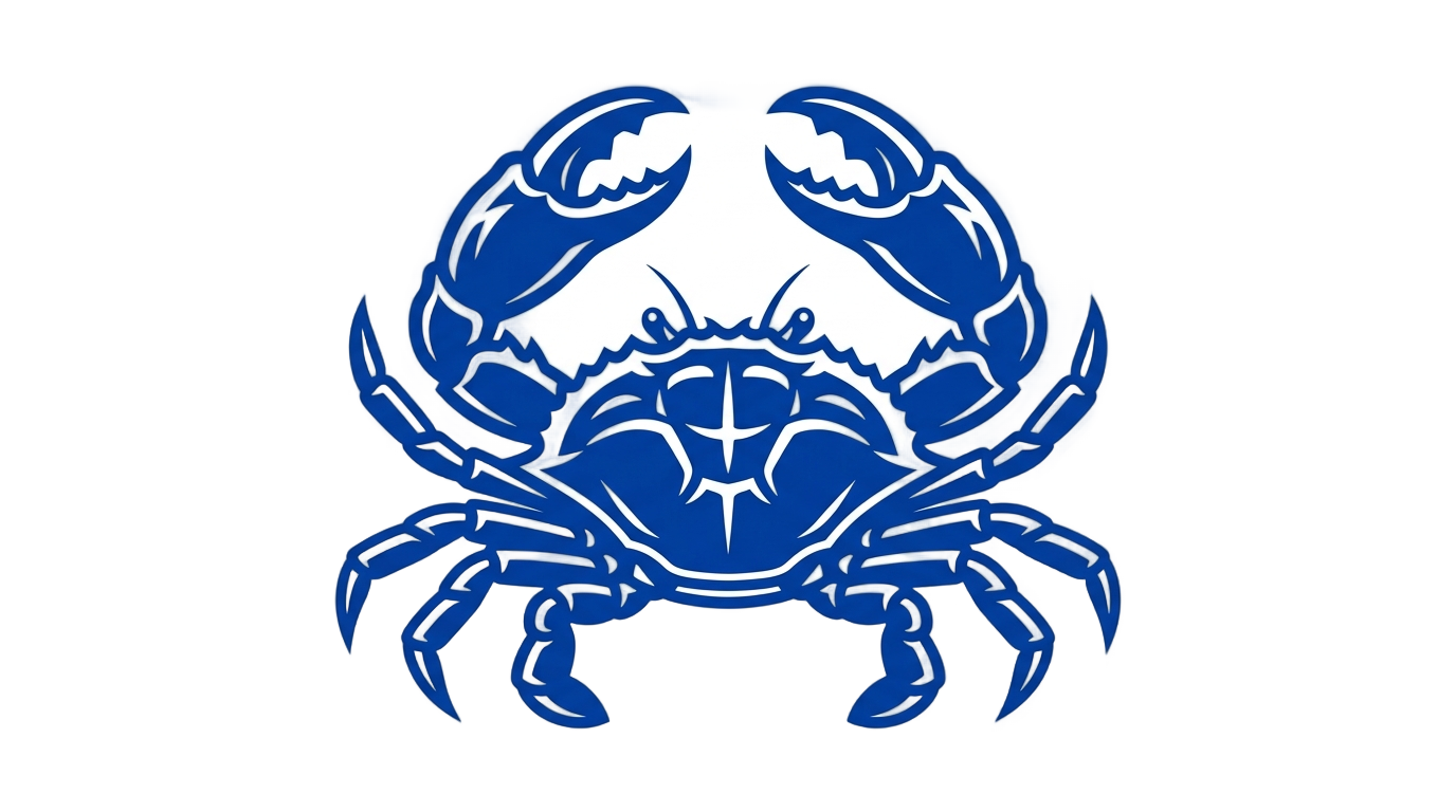 blue crab logo png PNG transparent background
