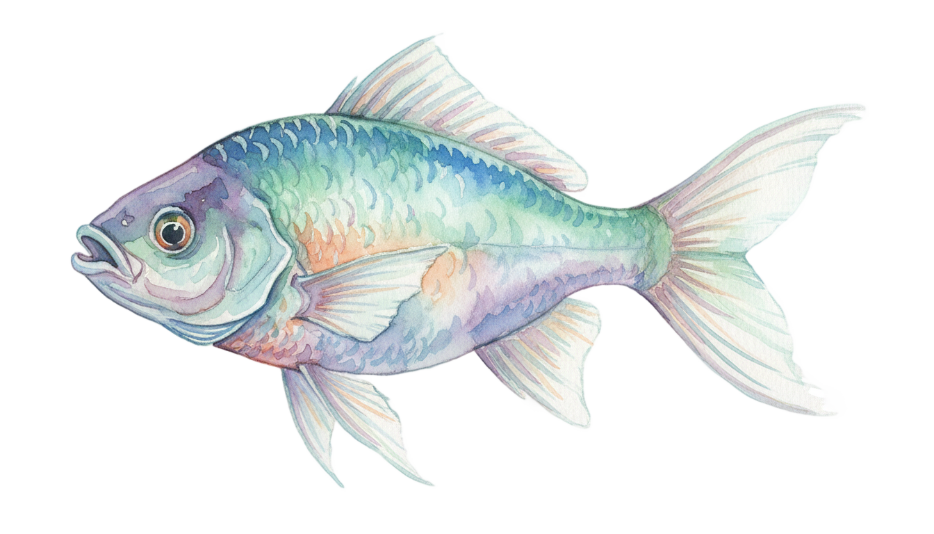 watercolor fish png PNG transparent background