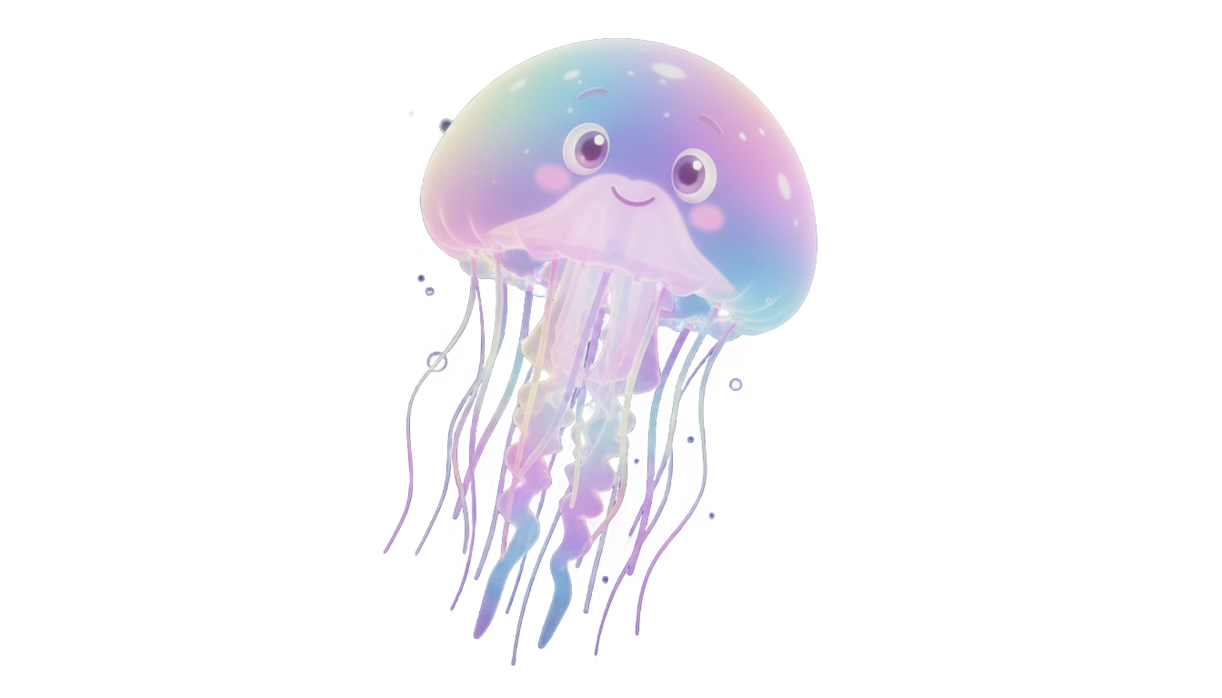 jellyfish cartoon png PNG transparent background