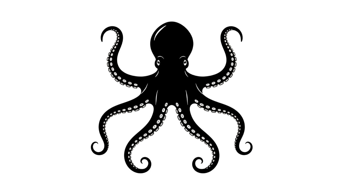 octopus silhouette png PNG transparent background