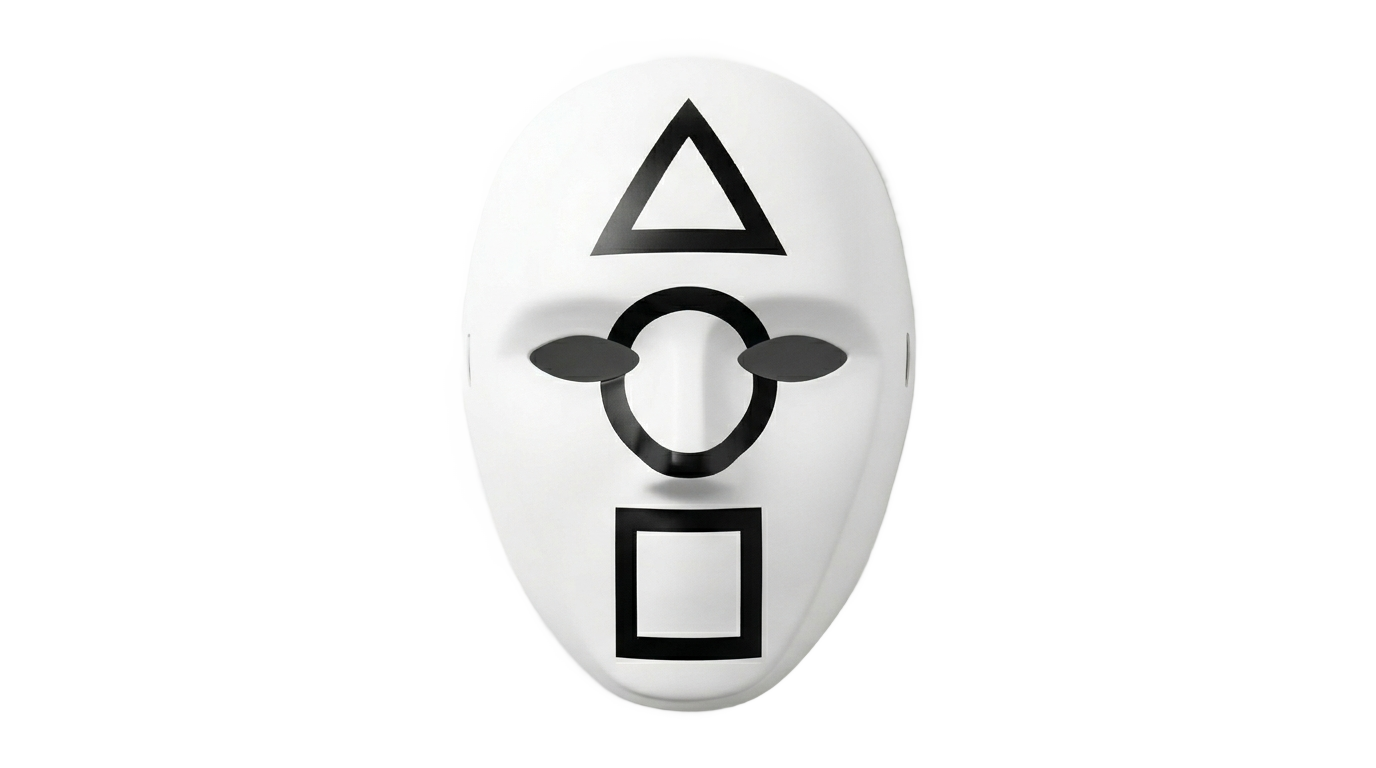 squid game face png PNG transparent background