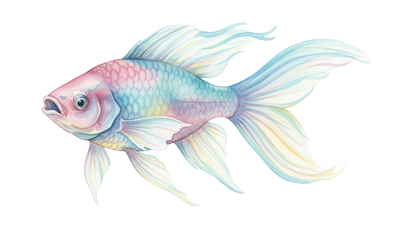 watercolor fish png PNG transparent background