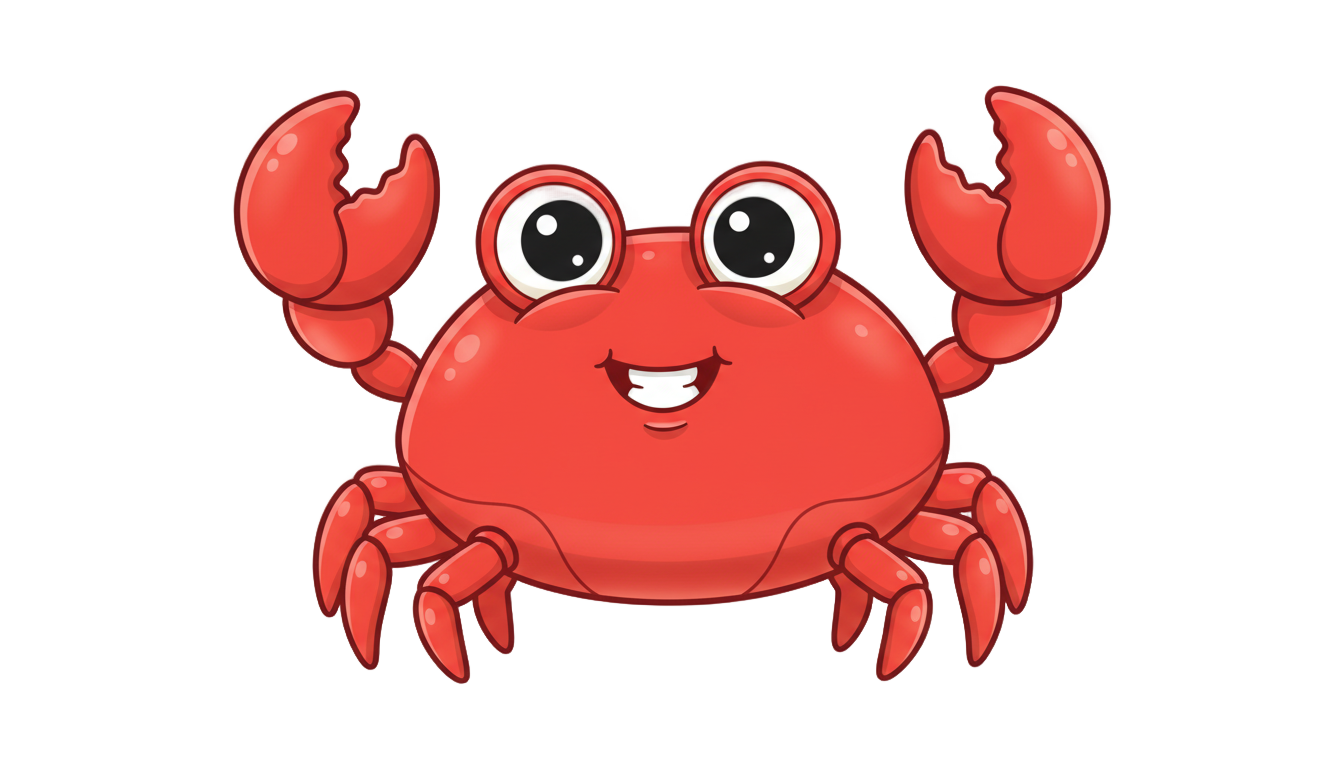 cartoon crab png PNG transparent background