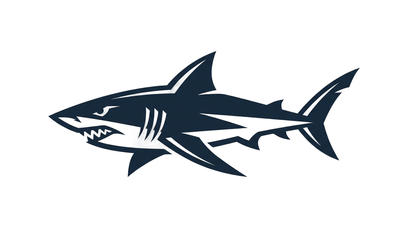 cool shark logo png PNG transparent background