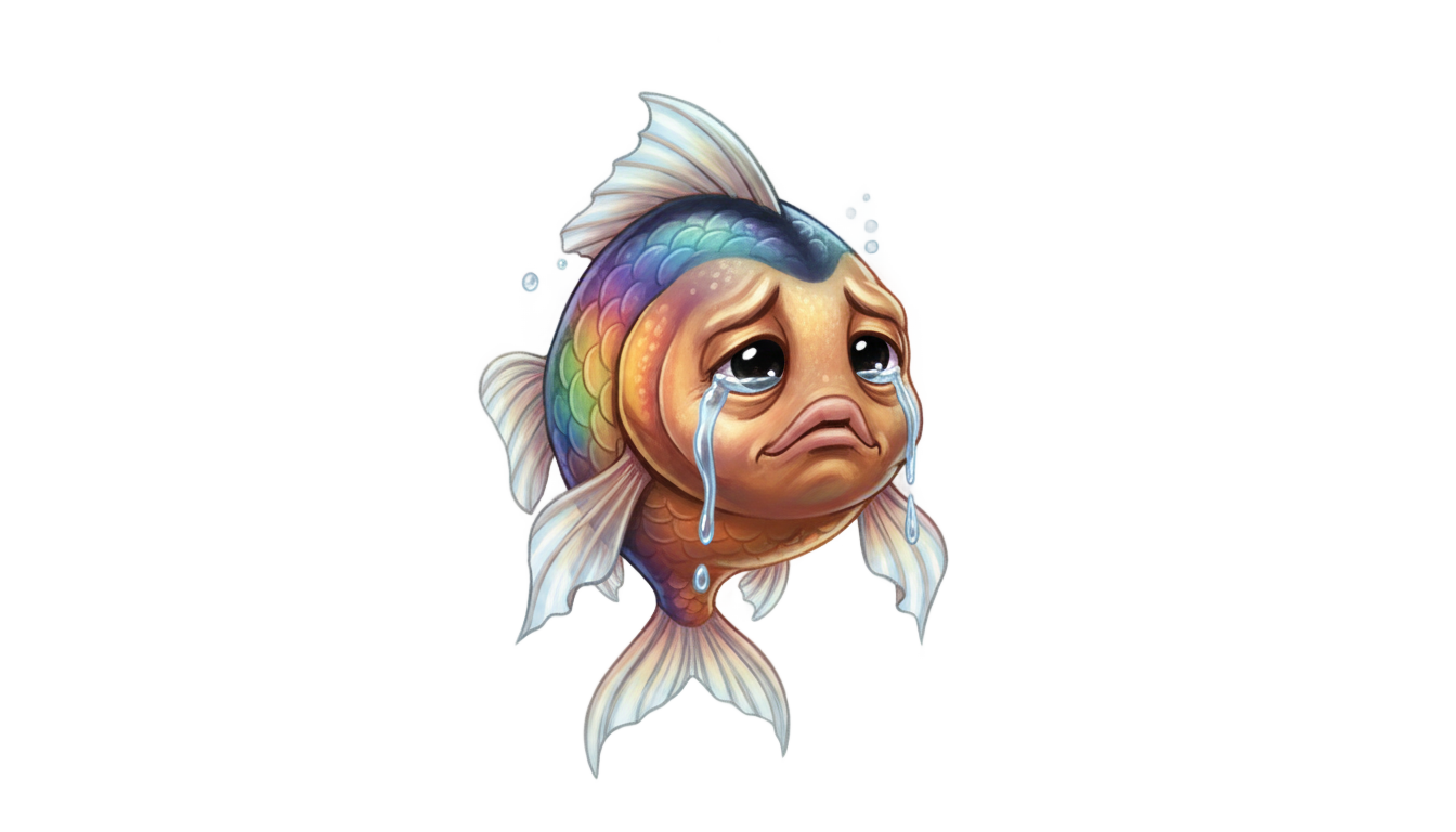 sad fish png PNG transparent background
