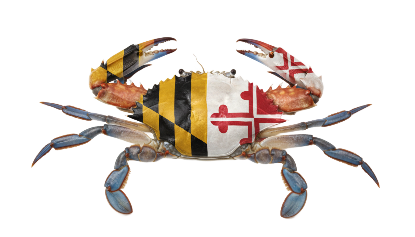 maryland flag crab png PNG transparent background