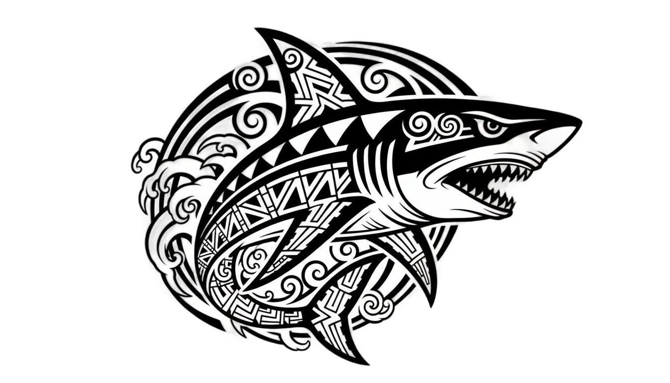 shark tattoo png PNG transparent background