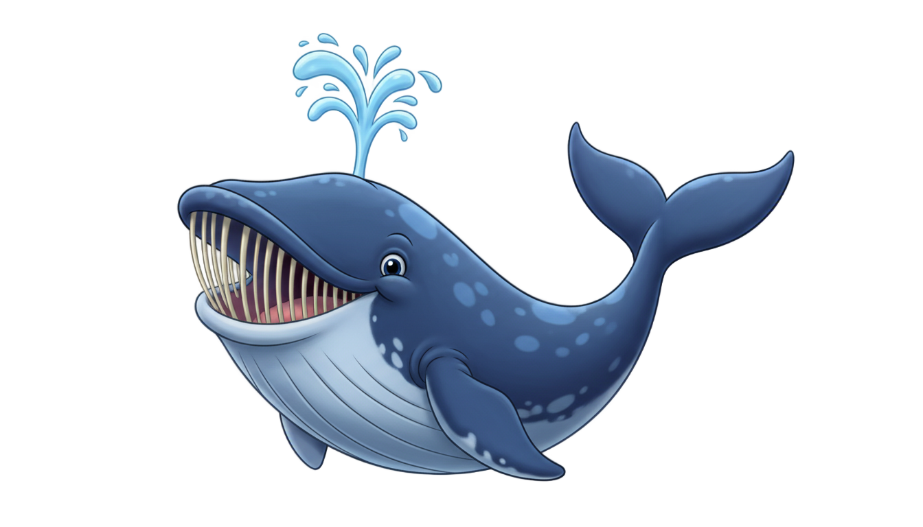 blue whale cartoon png PNG transparent background
