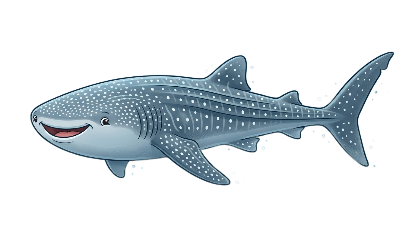 whale shark cartoon png PNG transparent background