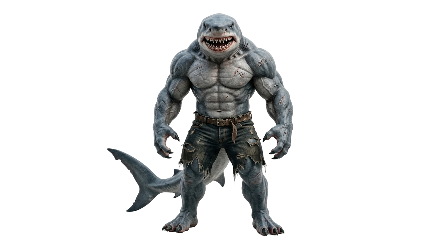 king shark suicide squad png PNG transparent background