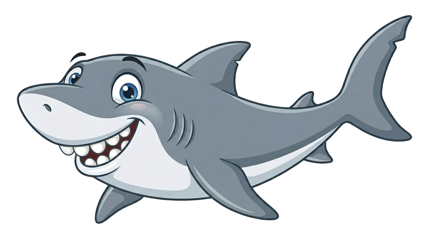 happy shark png PNG transparent background