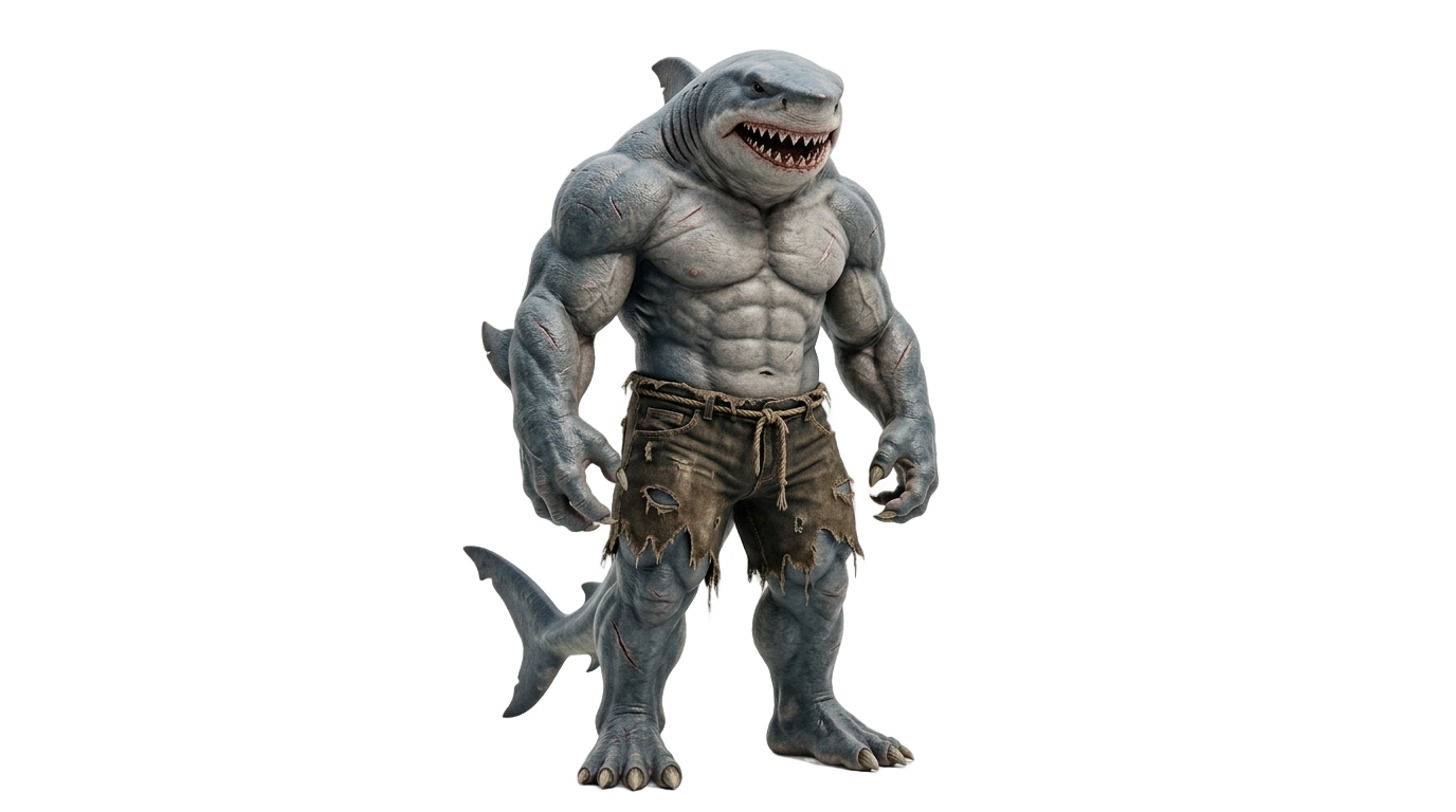 king shark suicide squad png PNG transparent background