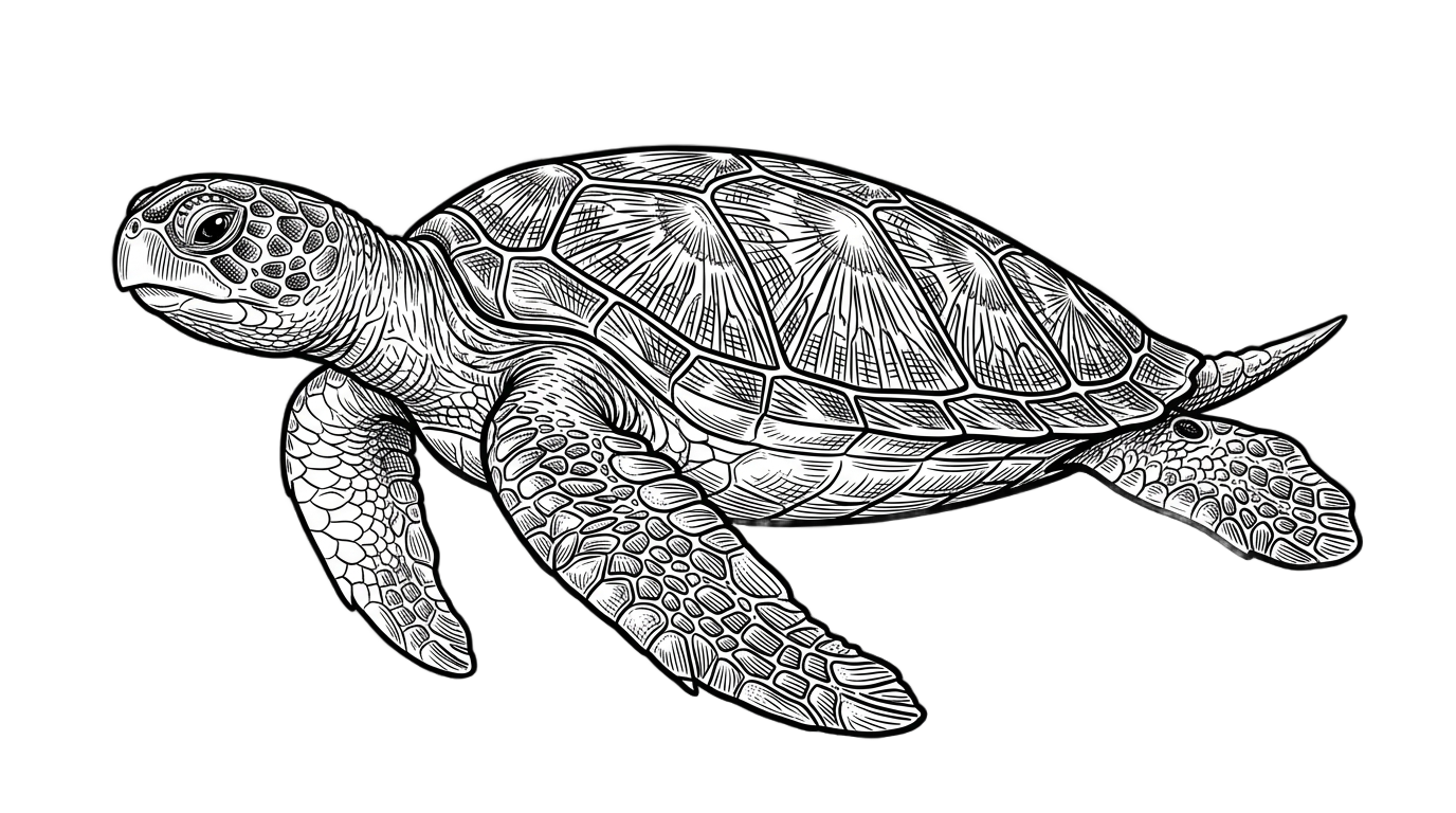 sea turtle png black and white PNG transparent background
