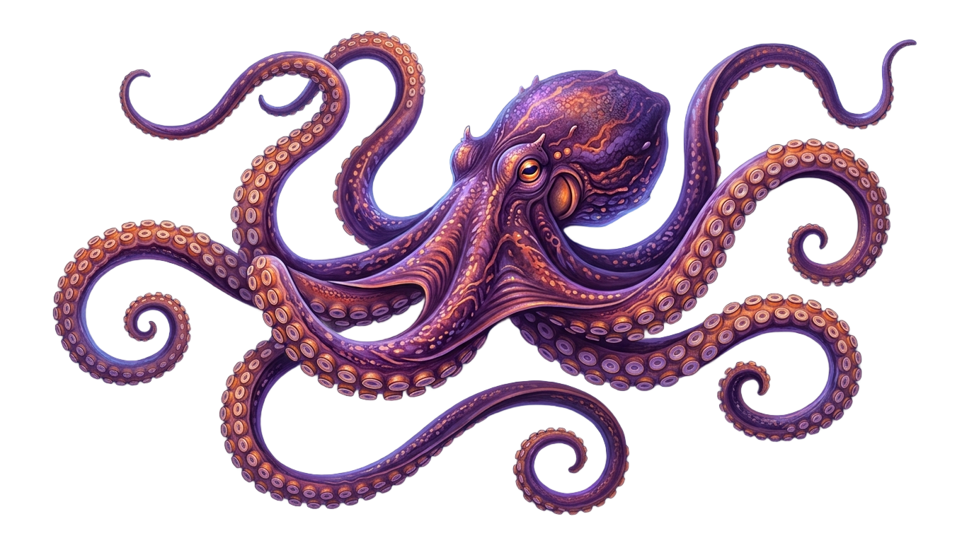 octopus art png PNG transparent background
