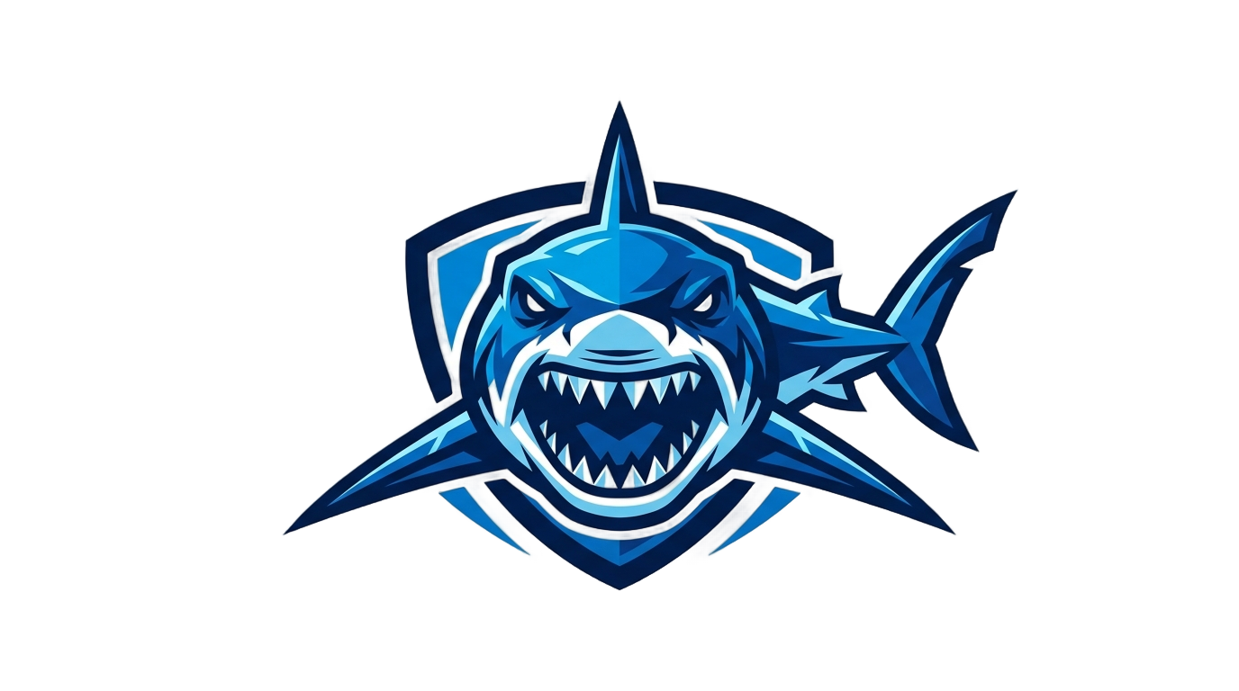 blue shark logo png PNG transparent background