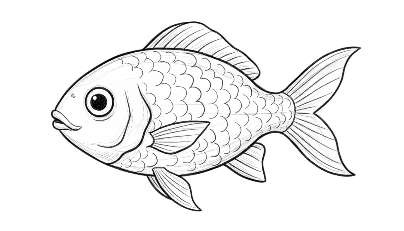 fish drawing png PNG transparent background