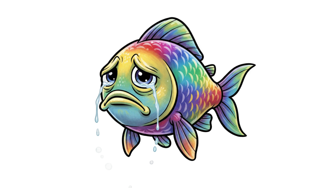 sad fish png PNG transparent background